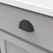 Hickory Hardware Williamsburg Collection Cup Pull 3 Inch Center to Center Matte Black Finish P3055-MB - alternate 7